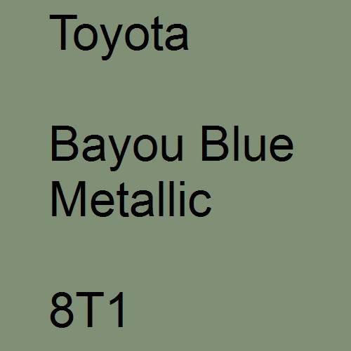 Toyota, Bayou Blue Metallic, 8T1.